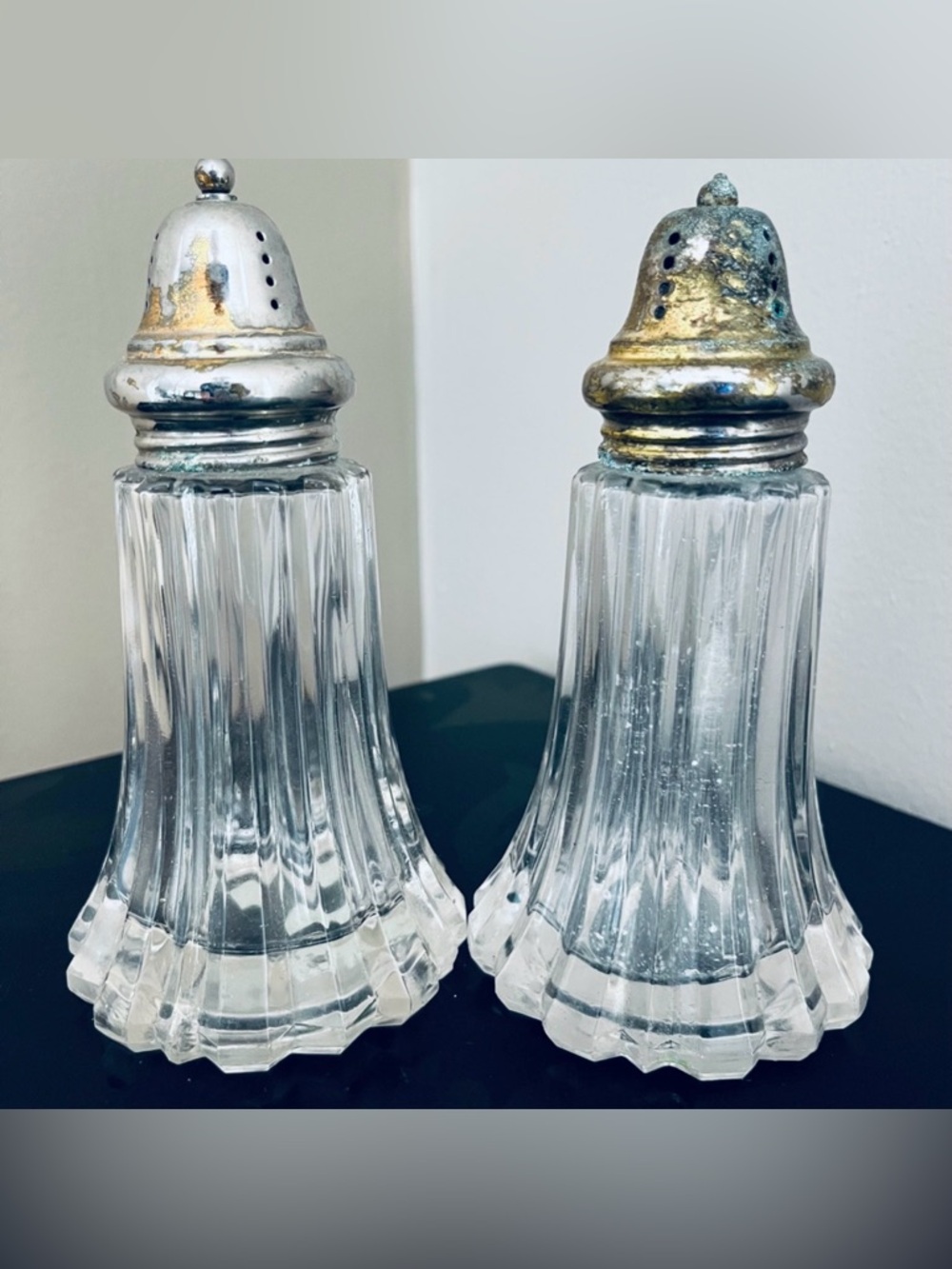 Vintage Salt/Pepper Set Extra Large International Silver Company Silver Plate